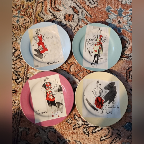 Rosanna 4 Plates Retro - Picture 2 of 8